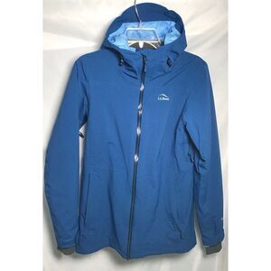 LL Bean Womens Blue Insulated Full Zip Hooded Tek Jacket XS Outerwear Packable